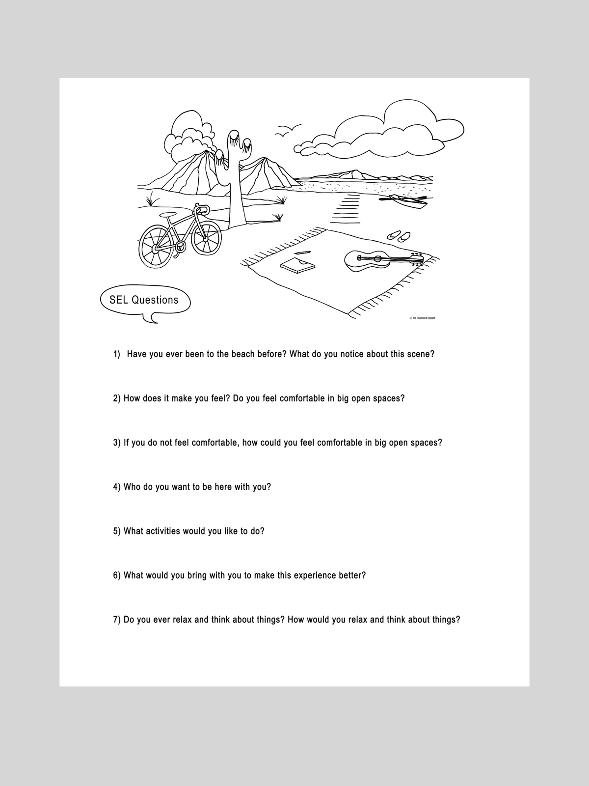 Coloring Worksheets with SEL questions - On SALE now!