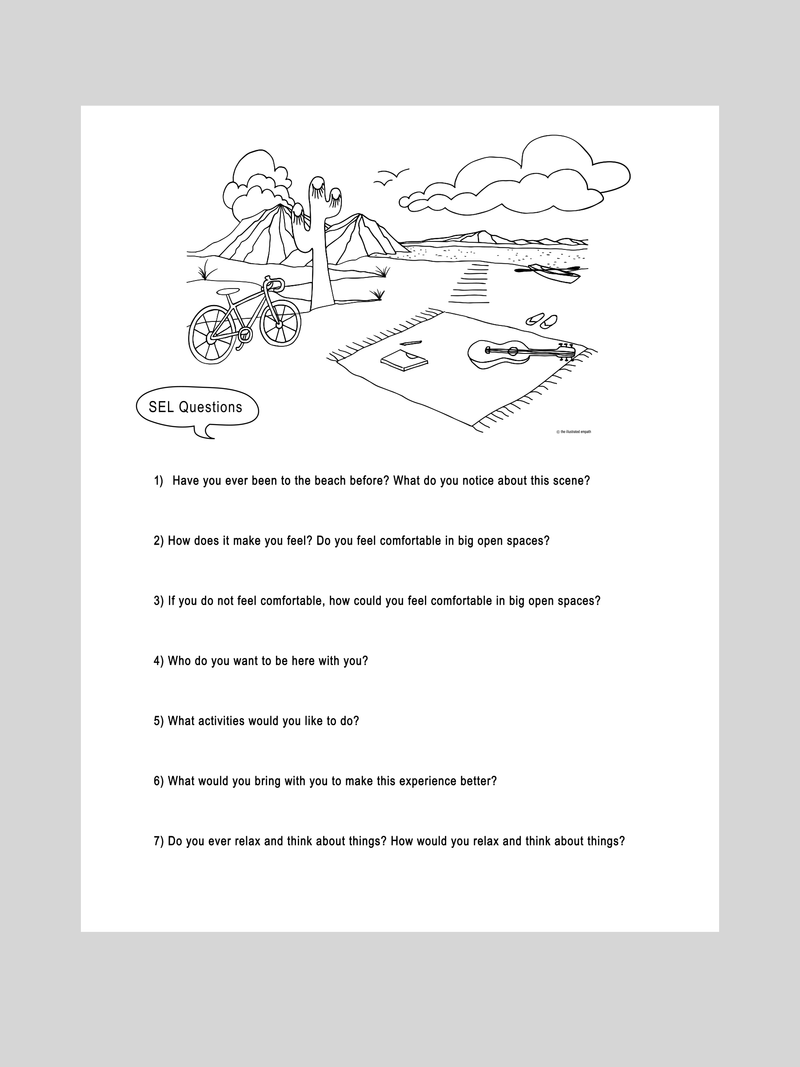 Coloring Worksheets with SEL questions - On SALE now!