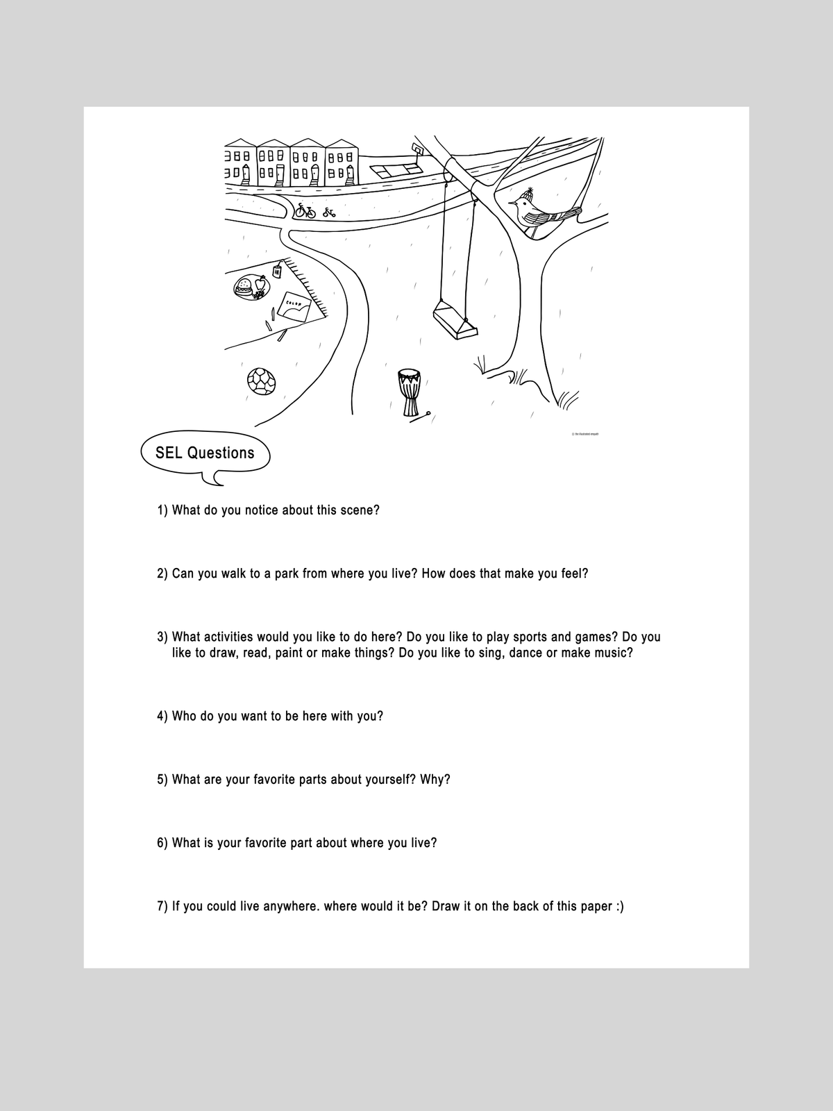 Coloring Worksheets with SEL questions - On SALE now!